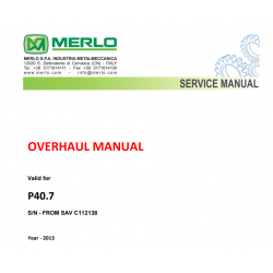 Merlo 45.21 Roto MCSS, roto IMS, roto SM - Instrukcje Napraw - Service Manuals - DTR